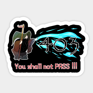 You shall not pass - Error 403 Sticker